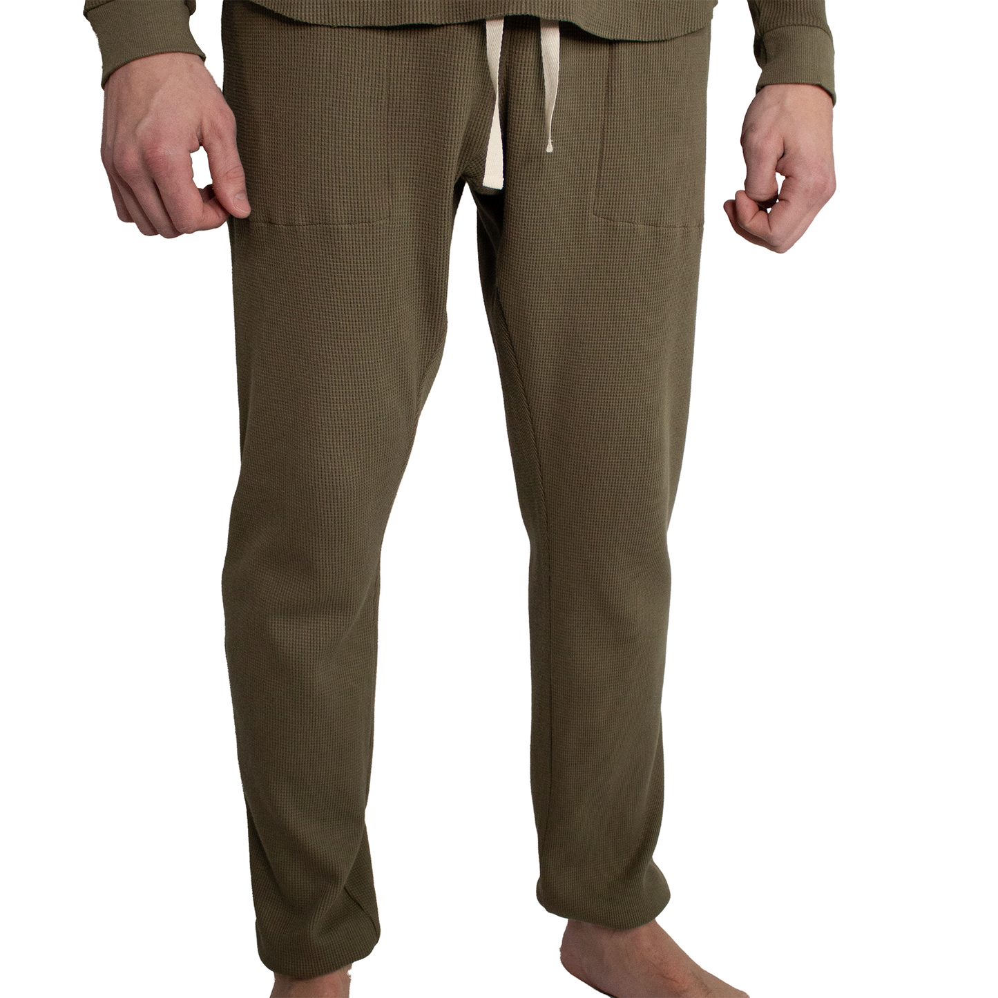 men's waffle joggers.