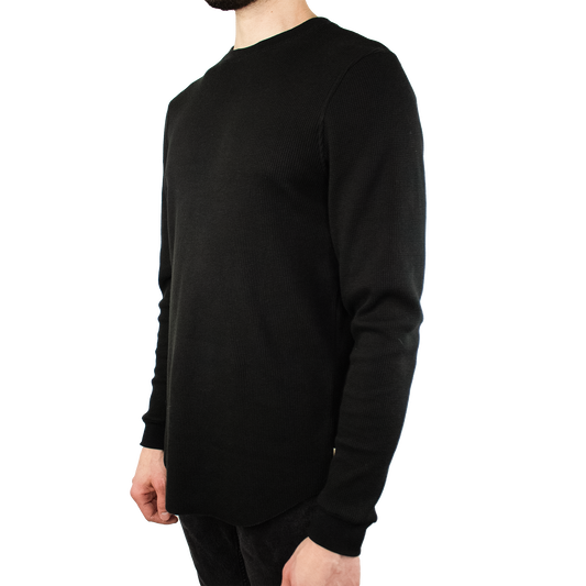 men's waffle shirt.