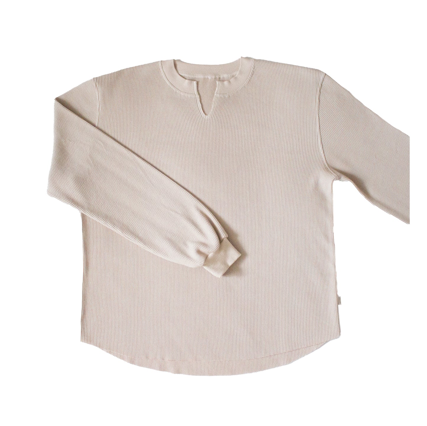 oversized waffle shirt.