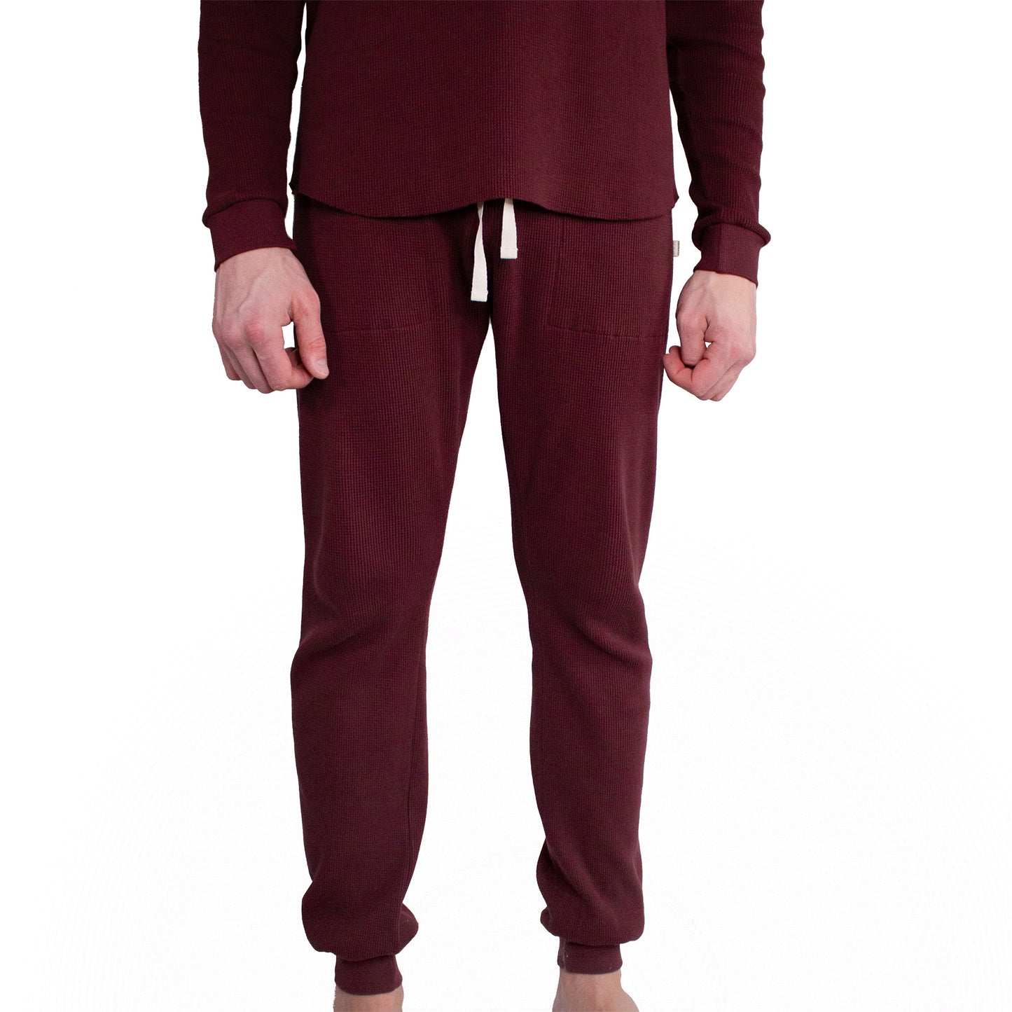 men's waffle joggers.