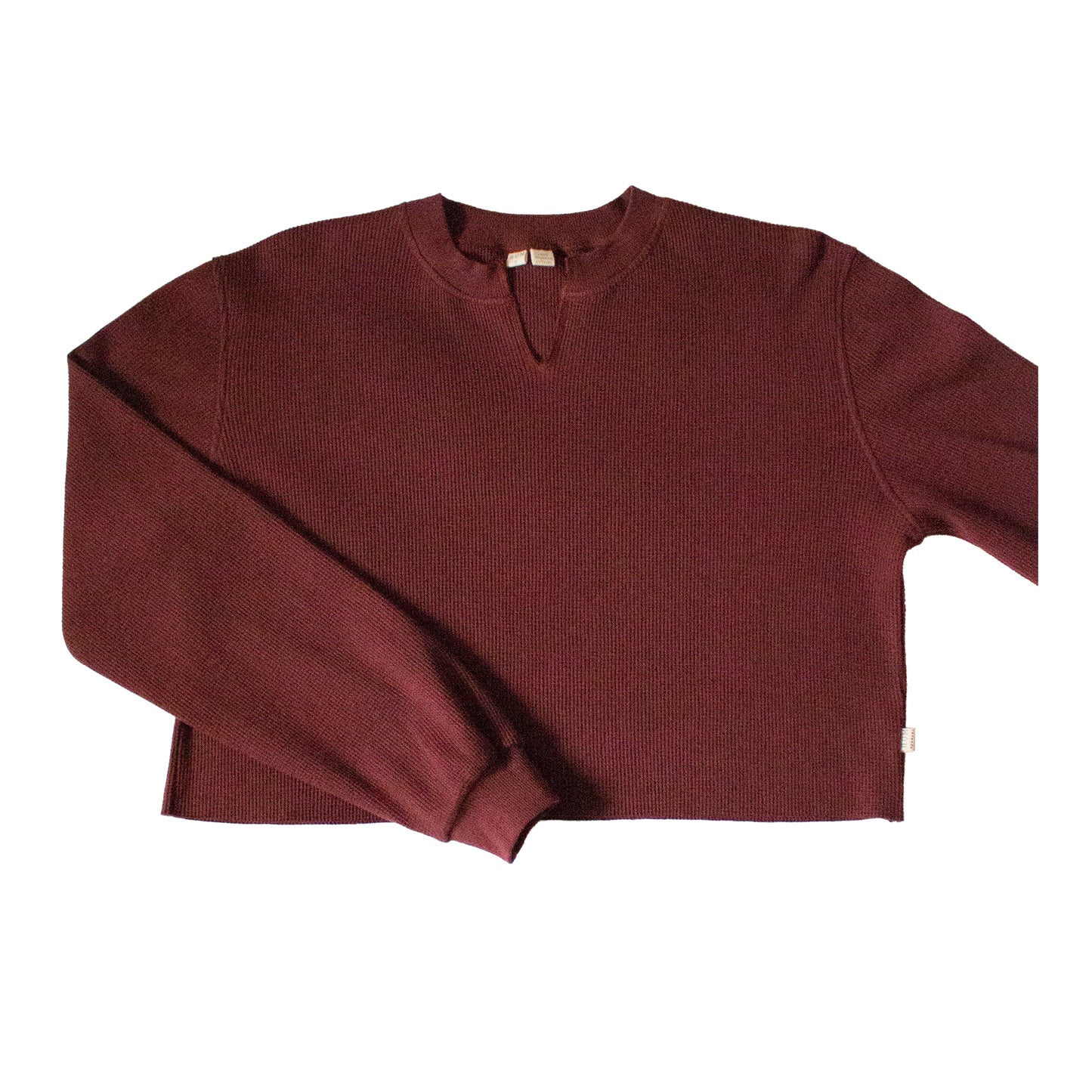 oversized waffle crop.