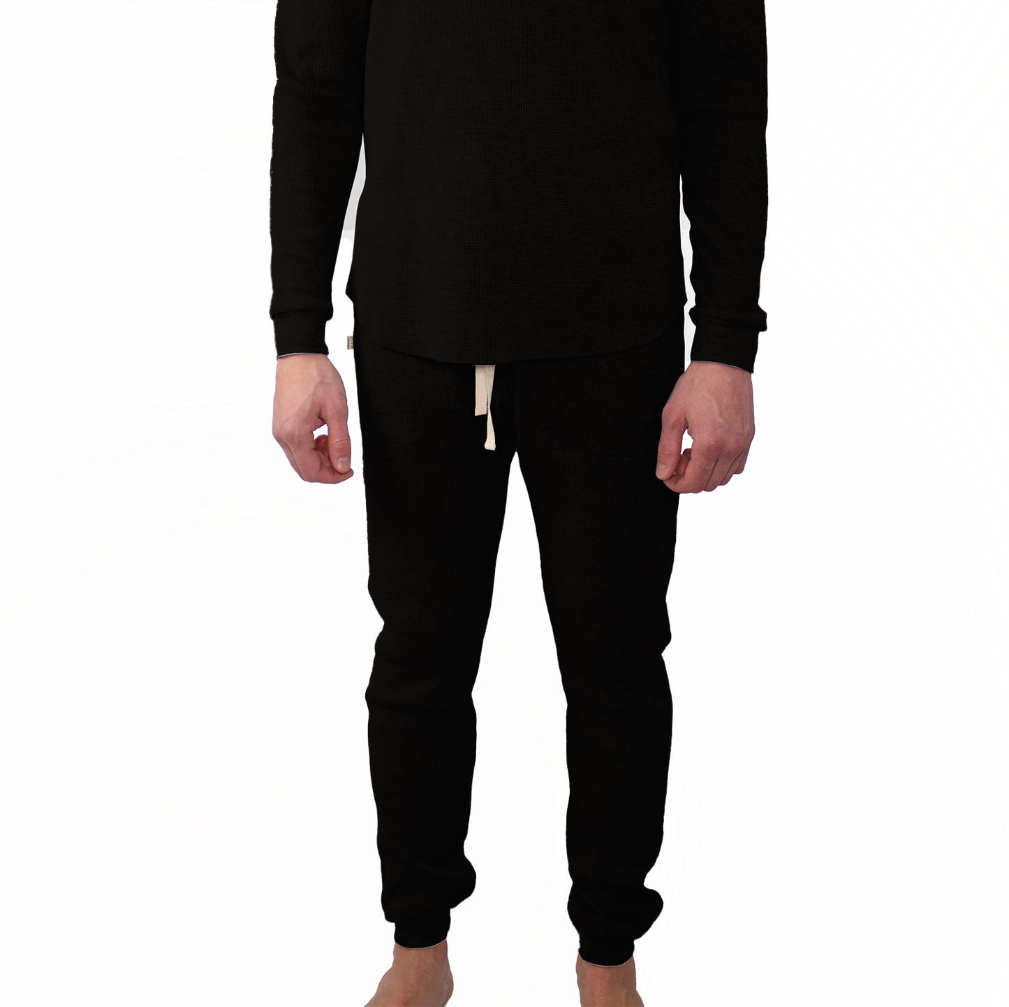 men's waffle joggers.