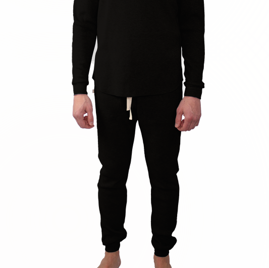 men's waffle joggers.