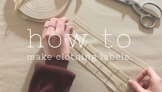 make your own clothing labels with transfer paper.