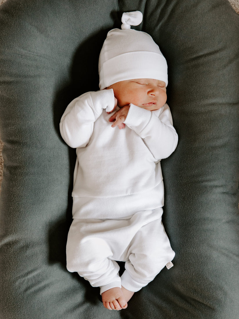 baby tie hat pattern. HUM apparel